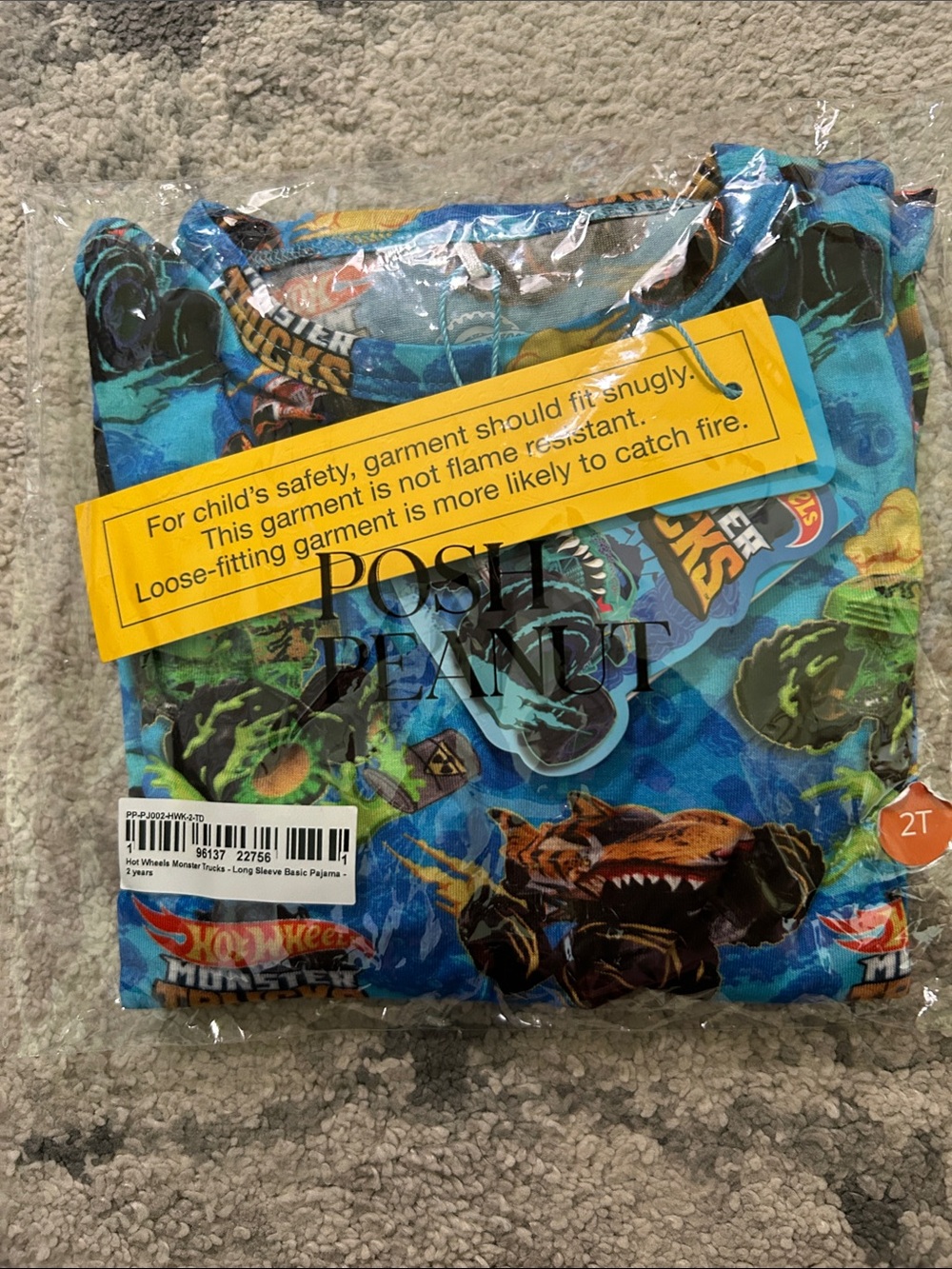 Posh Peanut Hot Wheels Monster Truck Pajama Set